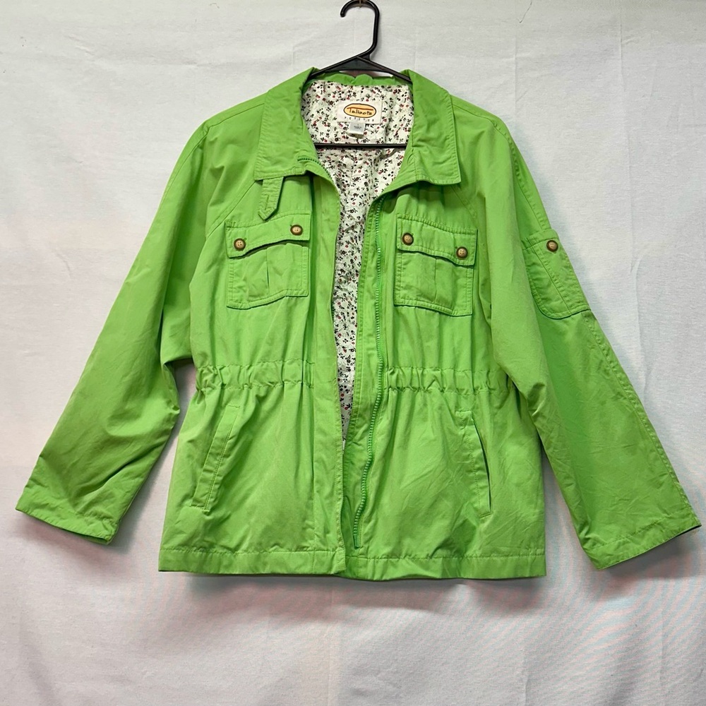 Talbots Lime Green Utility Jacket